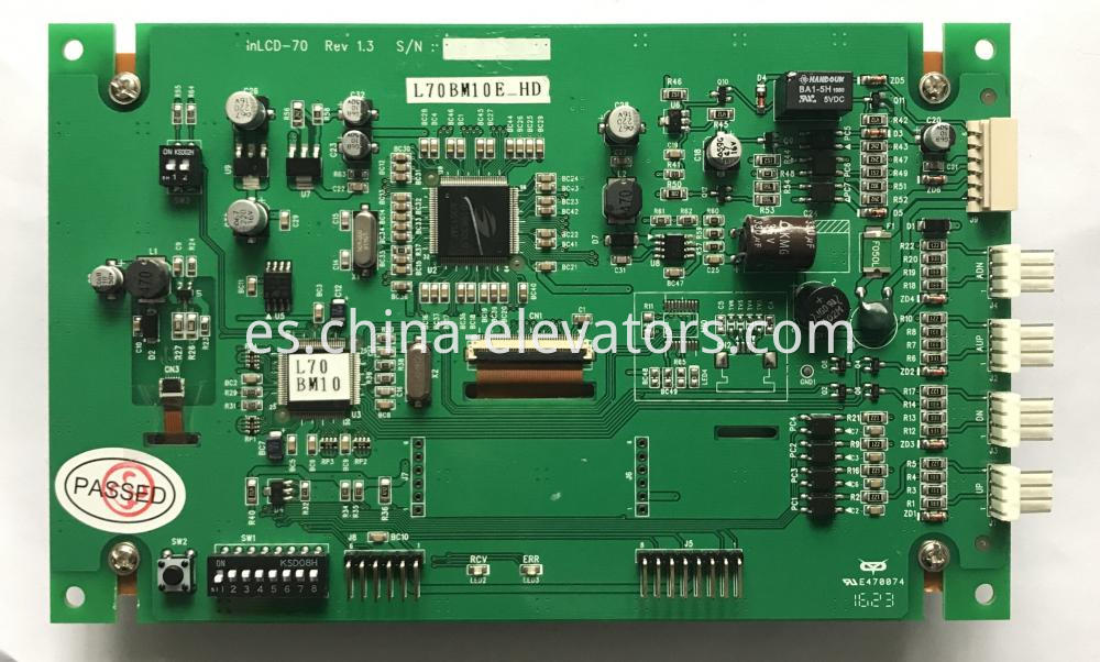 Tablero LCD de cabina del ascensor Hyundai INLCD-70 Rev1.3 Hyundai Elevator Cabin LCD Board InLCD-70 Rev1.3